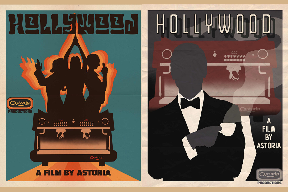 Charlie's Angels e James Bond &ldquo;A Film by Astoria&rdquo;, immagini popArte, cinema, espresso d'autore