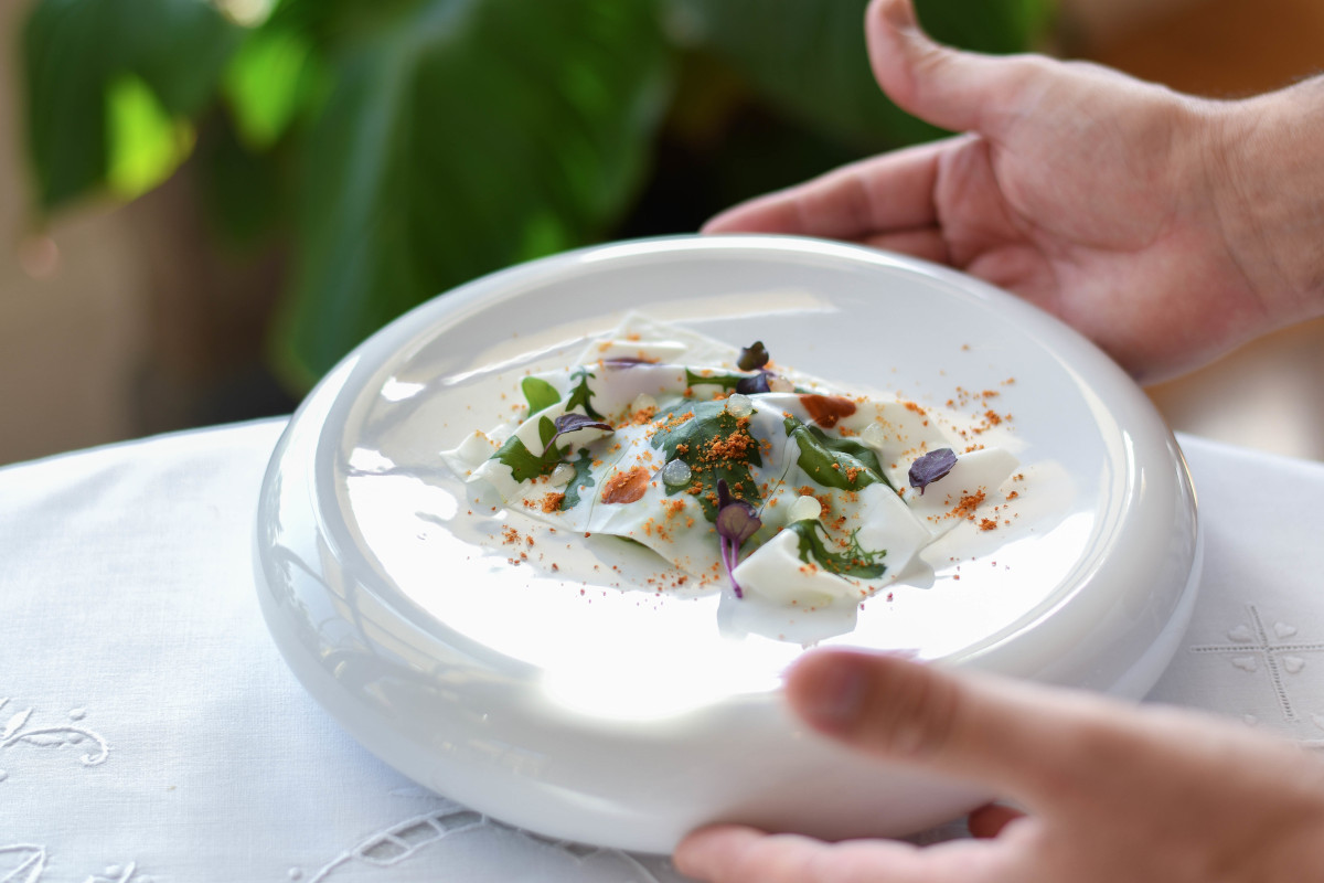 Risotto con seppia tenerumi e polvere di mare Grand Hotel Timeo, un rifugio siciliano a Taormina