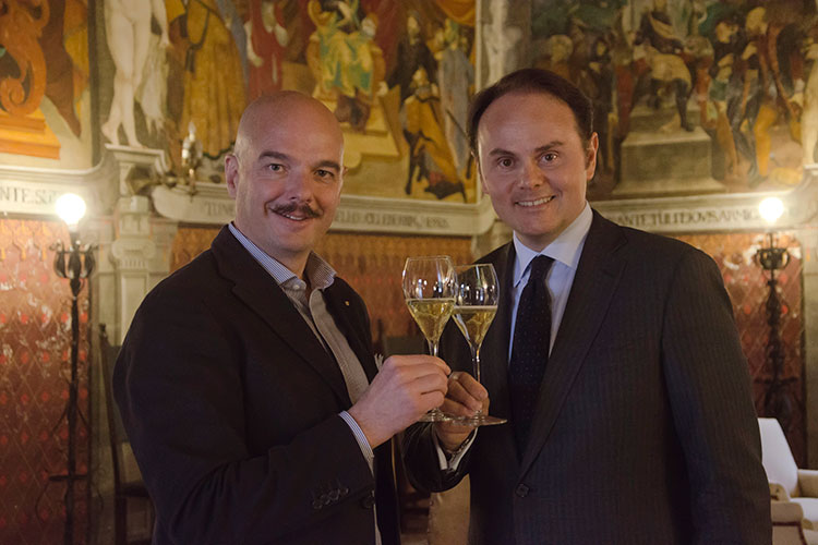 Gianluca Bisol e Matteo Lunelli (Bisol e Lunelli, insieme per valorizzare il marchio di qualit&agrave; della Docg Prosecco)