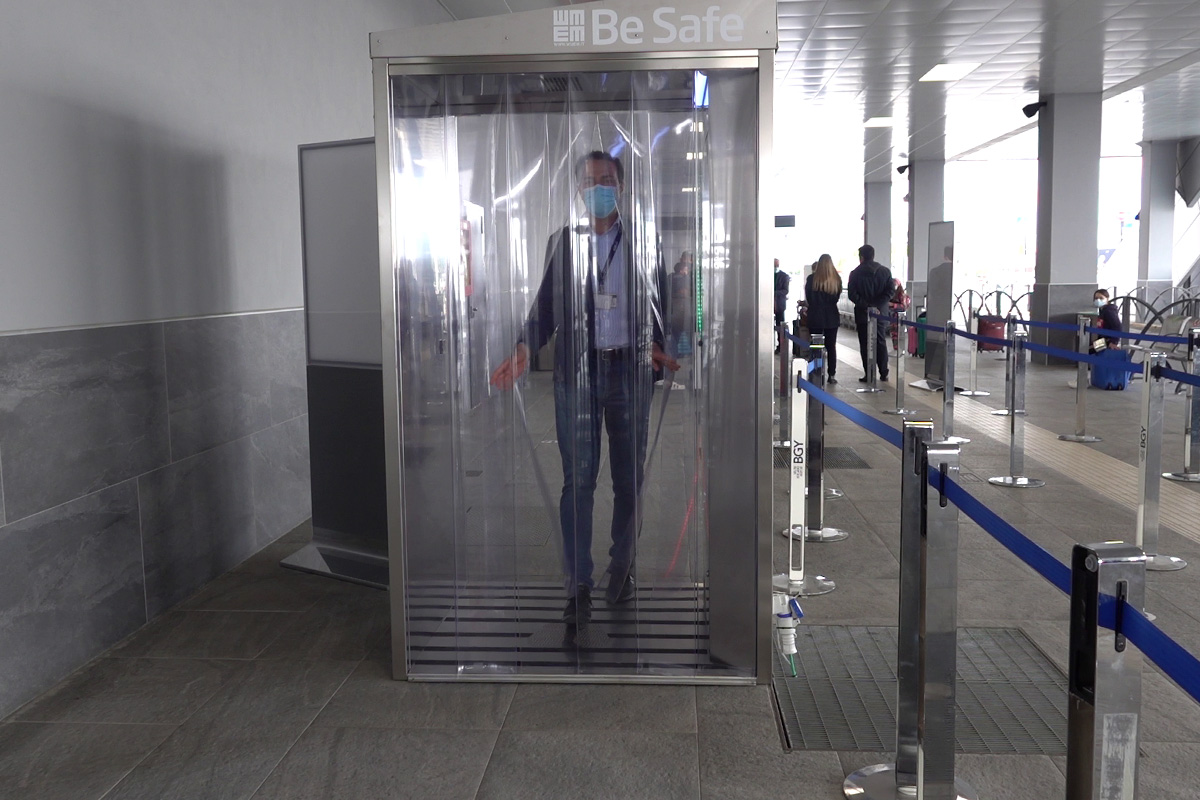 Cabina sanificazione Viaggi e Covid: nuova conferma sulla sicurezza dell’aeroporto di Bergamo