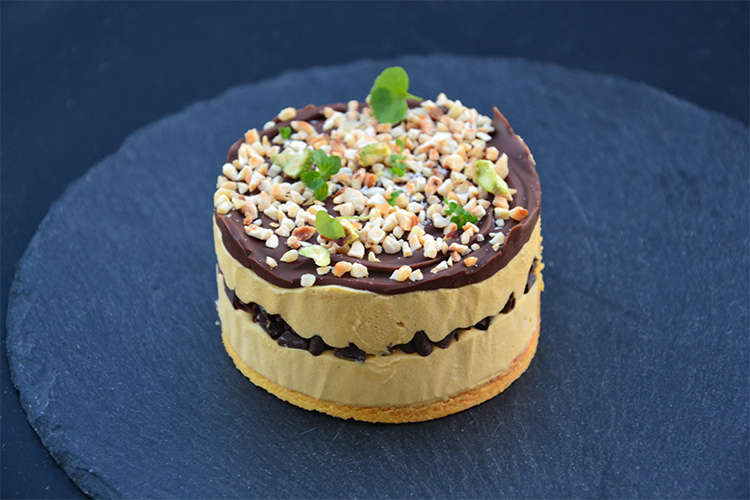 Cappuccino cheesecake  con biscotto alla mandorla Parodi