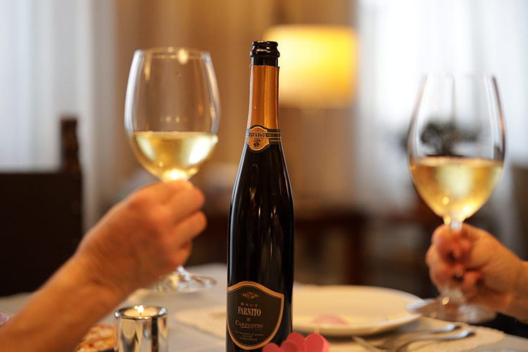 Perfetto dall'aperitivo al secondo - Farnito Brut Carpineto Elegante sans année toscano