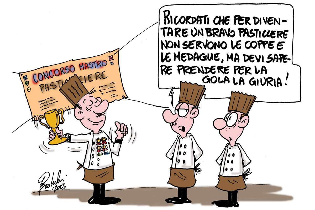 La proposta di Conpait è semplice allora: occorre regolamentare ogni genere di concorso aperto alla professione del pasticcere.  Regolamentiamo i concorsi tutti insieme - DA FINIRE E MANCA VIGNETTA