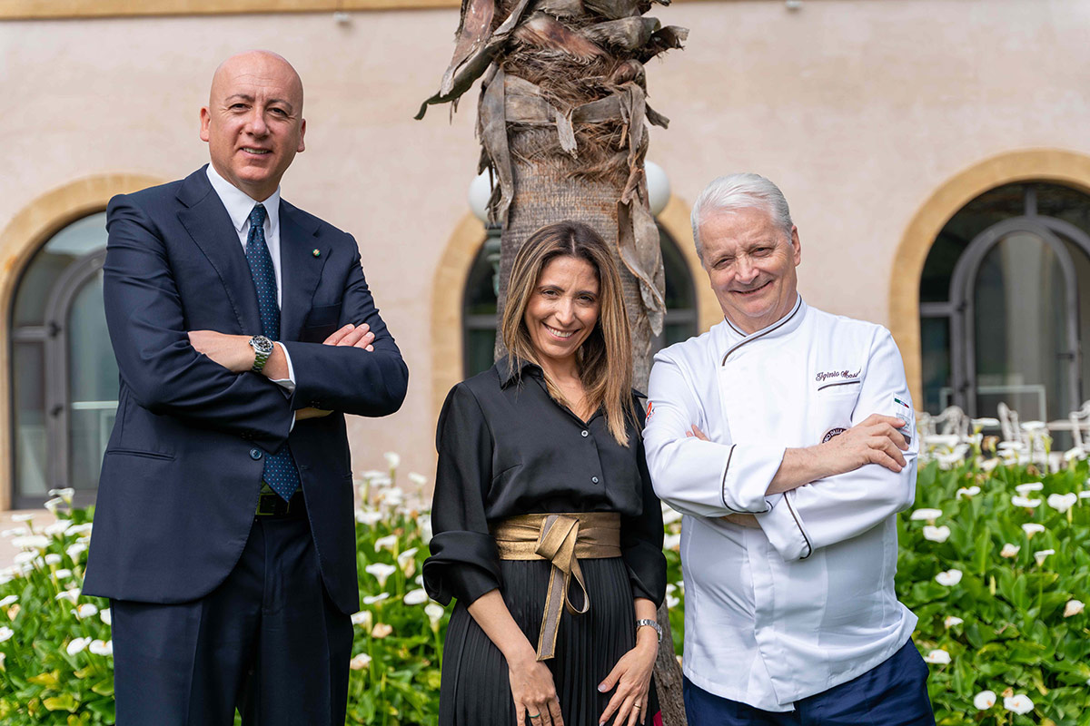 Giacomo Pini, Sabrina Dallagiovanna e Iginio Massari Iginio Massari in Abruzzo per una masterclass sui grandi lievitati