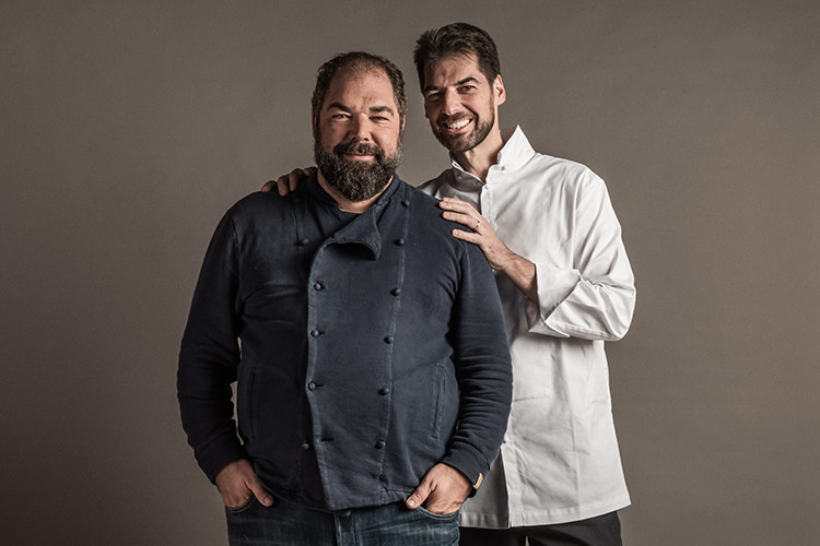 Raffaele e Massimiliano Alajmo - foto: Guglielmo Alati - Gli Alajmo portano a Cortinal'Hostaria di Venezia