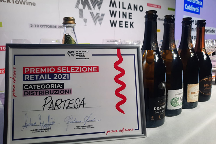 Il Wine Retail Award assegnato a Partesa per la categoria Distribuzione Mercato del vino: evoluzione e prospettive per il fuoricasa