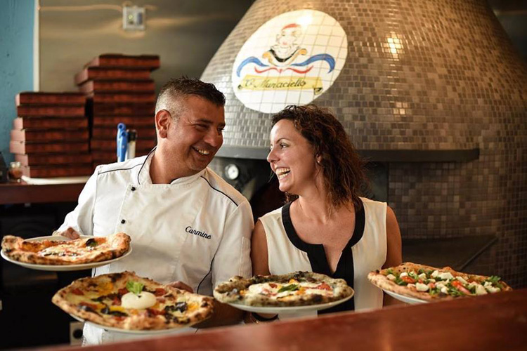 Carmine Candito e Valentina Borgogni (Pizzeria 'O Munaciello La bont&agrave; di Napoli incontra Miami Beach)