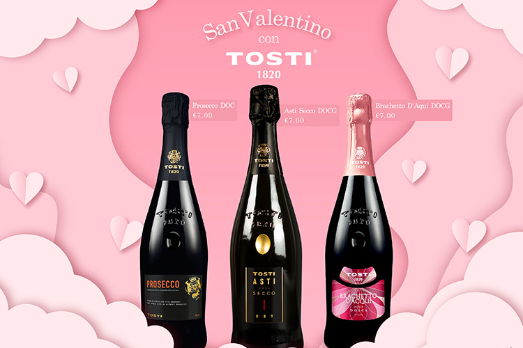 Tosti 1820, un San Valentino con le bottiglie personalizzate