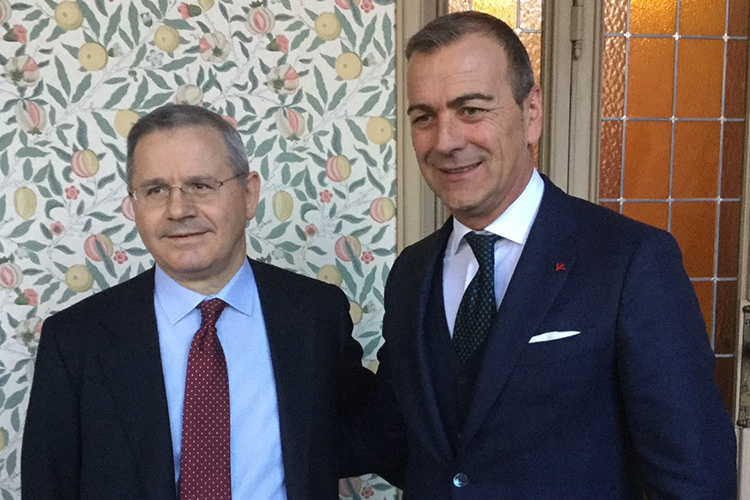 Lino Stoppani e Riccardo Giuliani - Rapporto Fipe, la ristorazione cresce Accordo con Partesa per la formazione