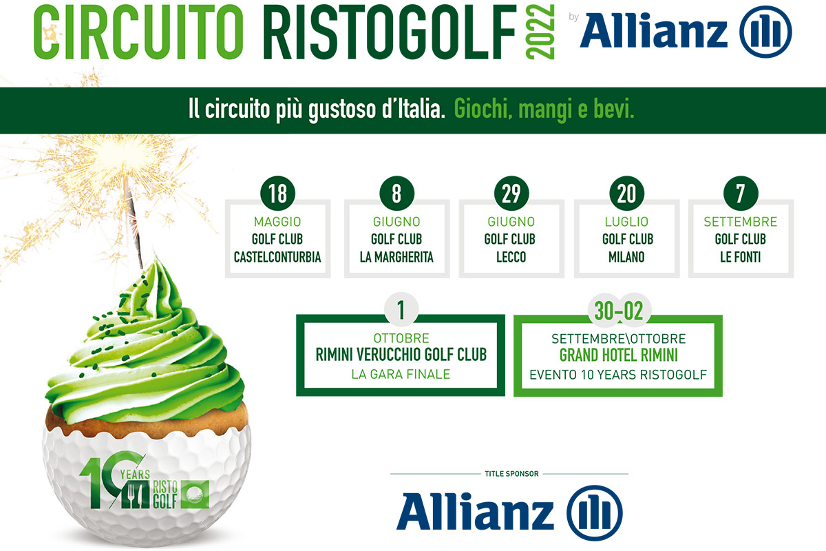 Ristogolf 2022, il calendario delle tappe Dieci anni di Ristogolf da celebrare: 6 tappe in programma nel 2022