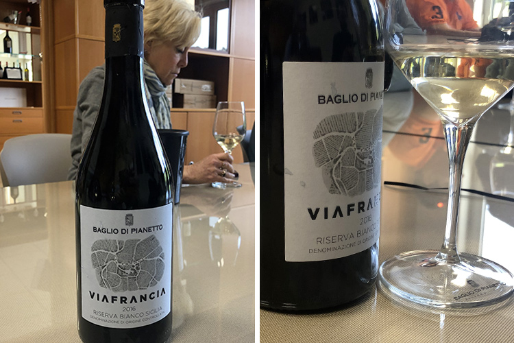 Viafrancia Bianco Riserva 2016 (Viafrancia di Baglio di Pianetto Eleganza d'Oltralpe in terra siciliana)