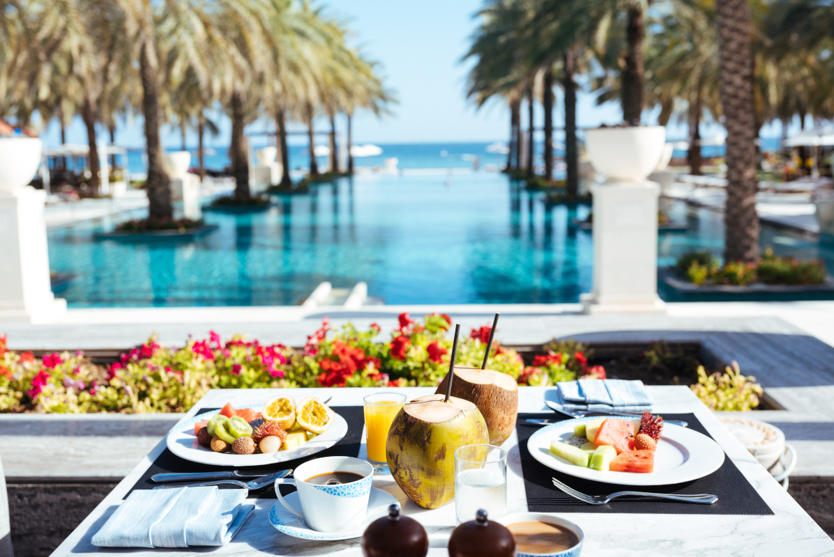 Al Bustan Palace Colazione in hotel momento indimenticabile. Ecco alcune delle più raffinate