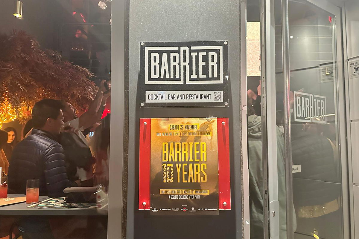 Barrier: una festa con i grandi nomi della mixology per i 10 anni del locale