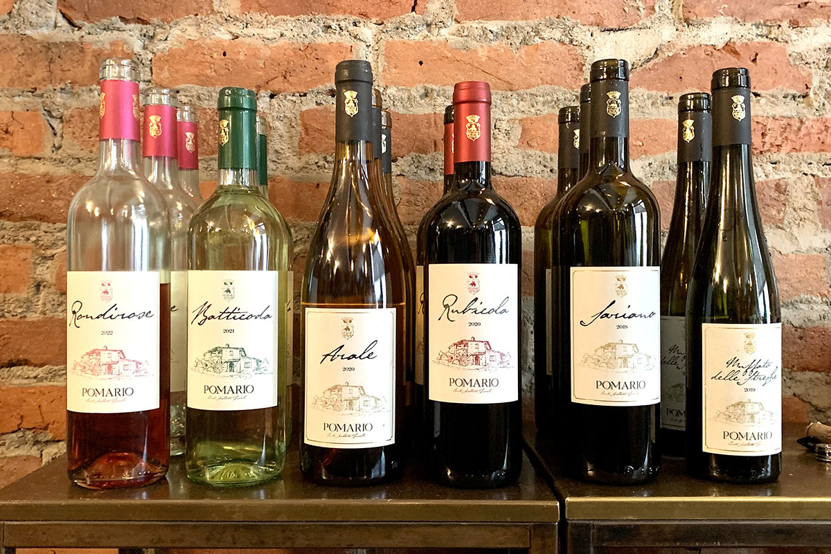Le etichette in degustazione Pomario una cantina nata per caso