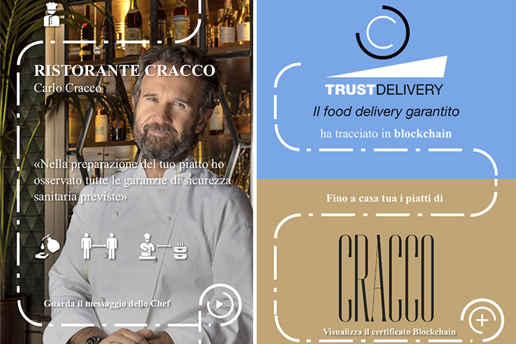 Le schermate della piattaforma digitale utilizzata da Carlo Cracco per la delivery - Anche Cracco si dà alla delivery A domicilio pasti stellati e tracciati