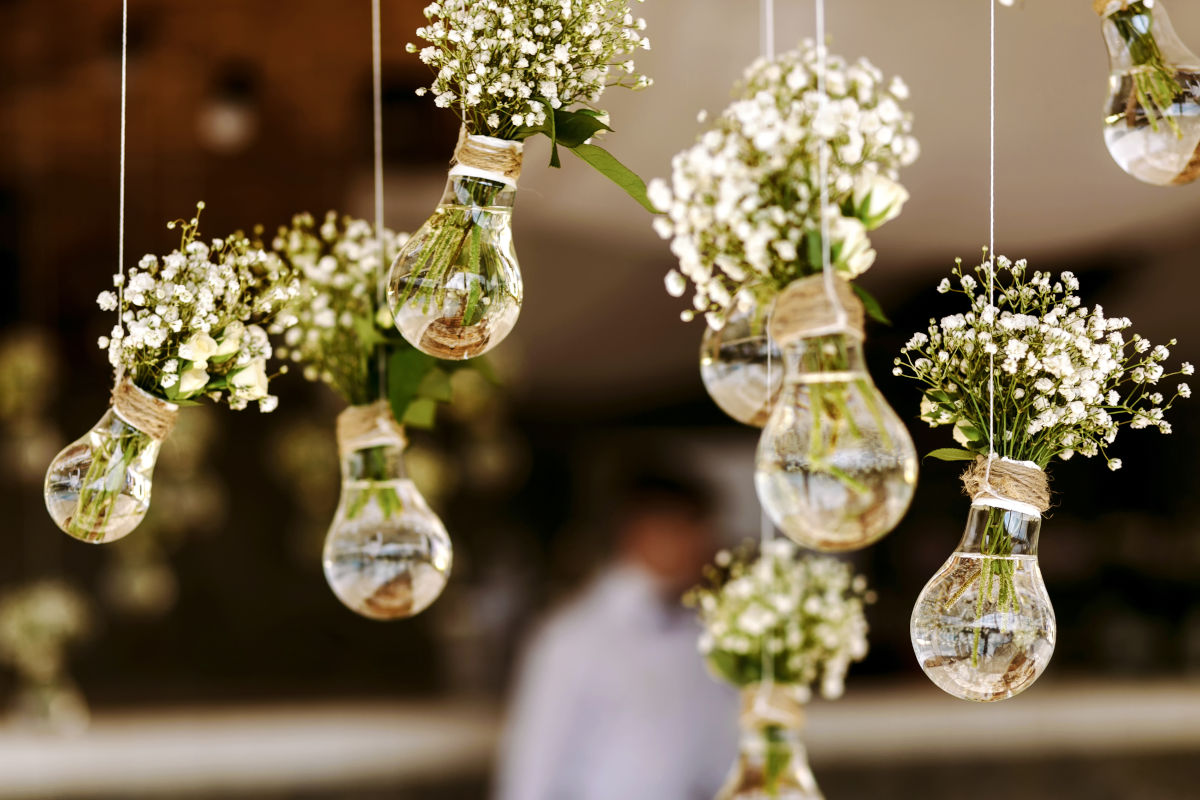 Anche le decorazioni guardano alla sostenibilità Anche i matrimoni guardano alla sostenibilità