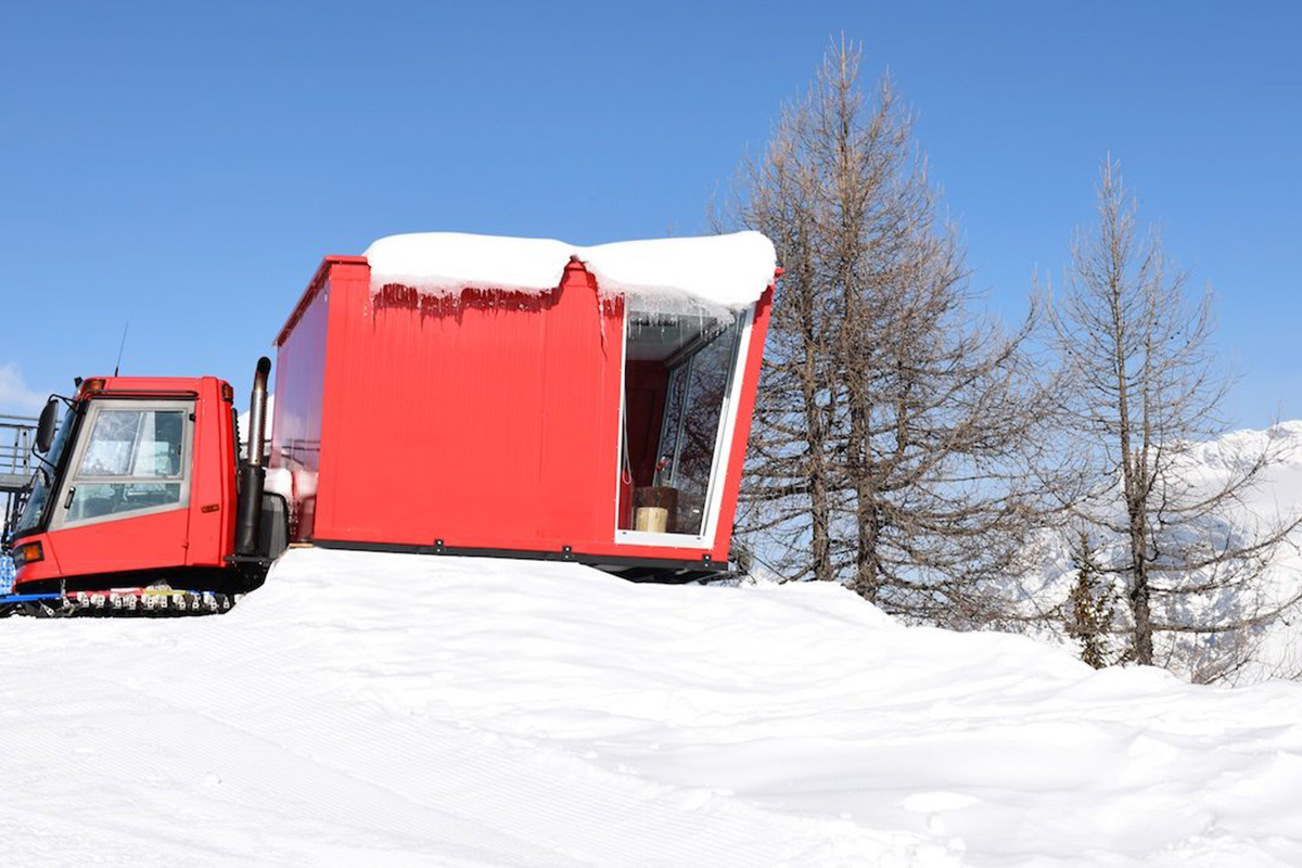 La prima suite in un gatto delle nevi Paura di Omicron ma voglia di vacanza? La soluzione è il campeggio sulla neve