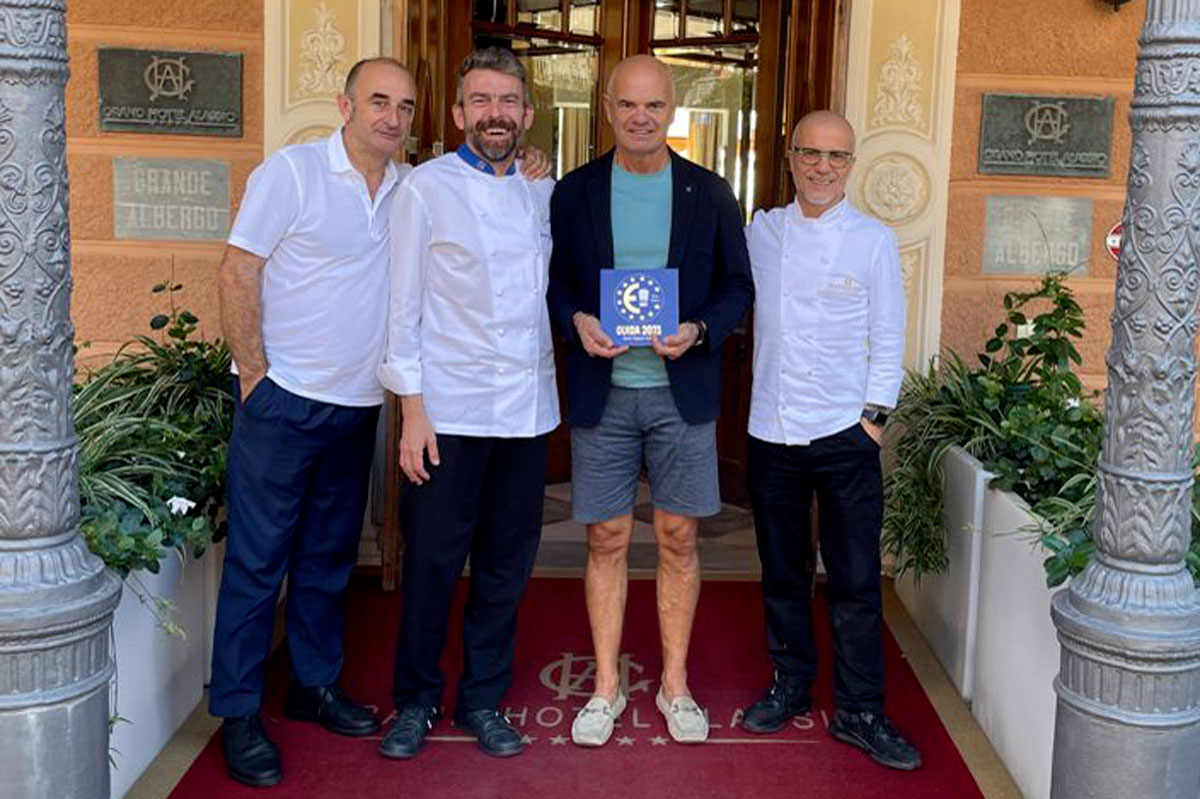 Gianpiero Colli (Sail Inn), Giorgio Servetto (villa La Pergola), Enrico Derflingher e Roberto Balgisi  Grand Hotel di Alassio, dove tradizione e innovazione si incontrano davvero