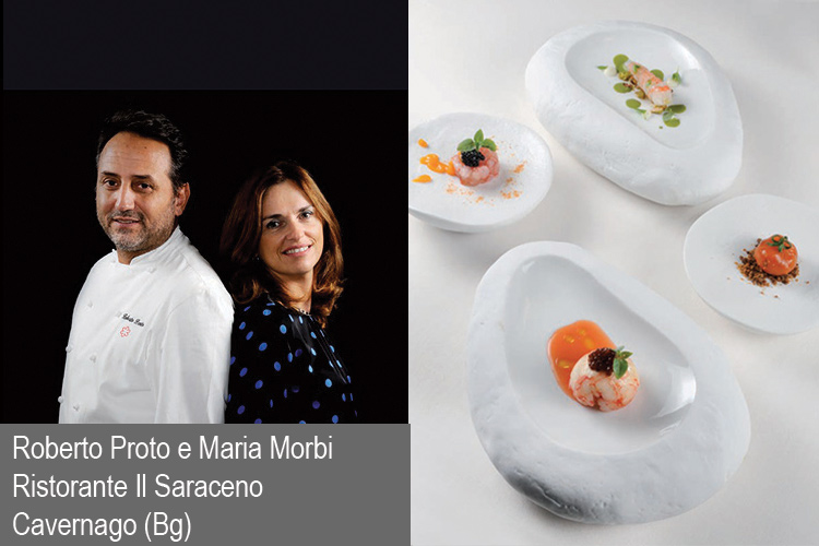 Roberto Proto e Maria Morbi con il loro piatto (Gambero si fa in quattro)