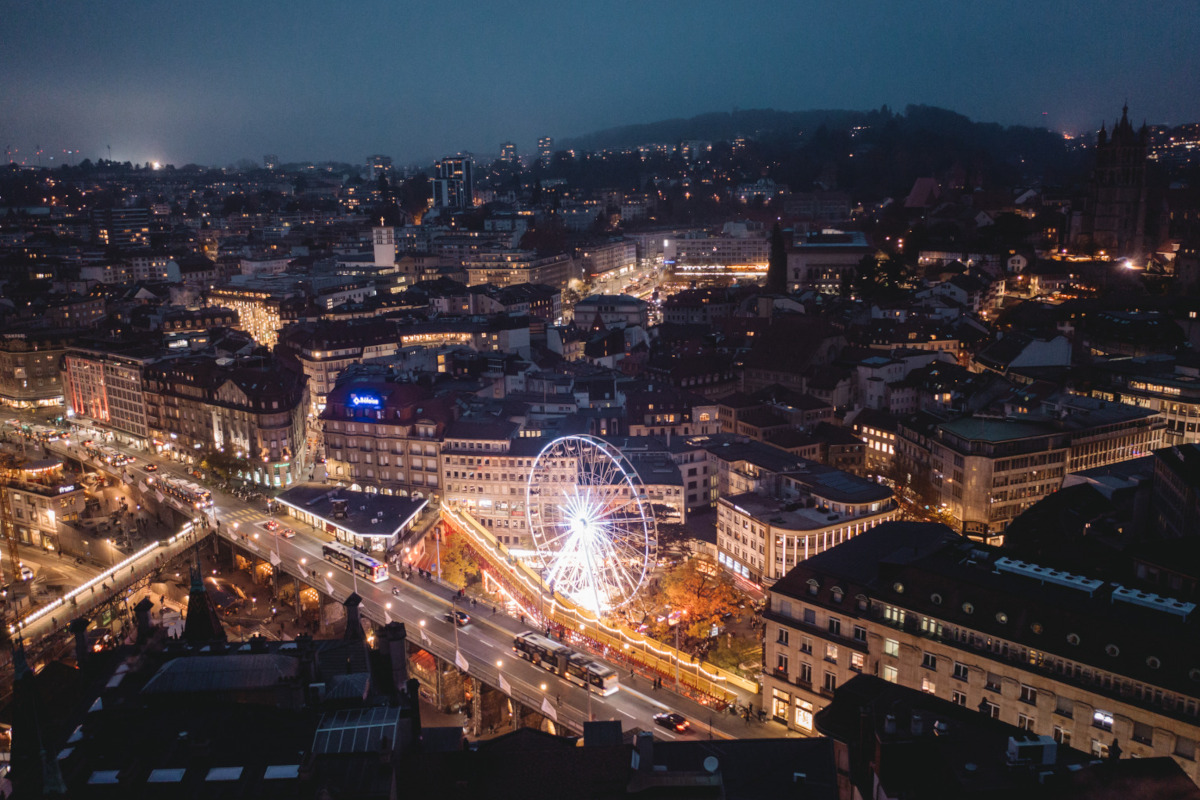 Losanna illuminata per Natale A Losanna un Natale all’insegna della sostenibilità