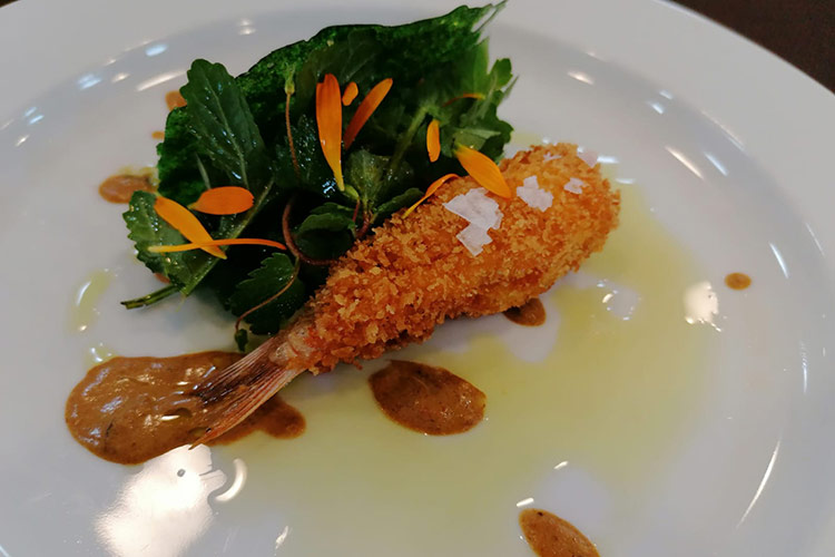 Triglia ripiena di gambero con tacos e mayo di cozze - Miglior Allievo Marche vince Federico Corazza