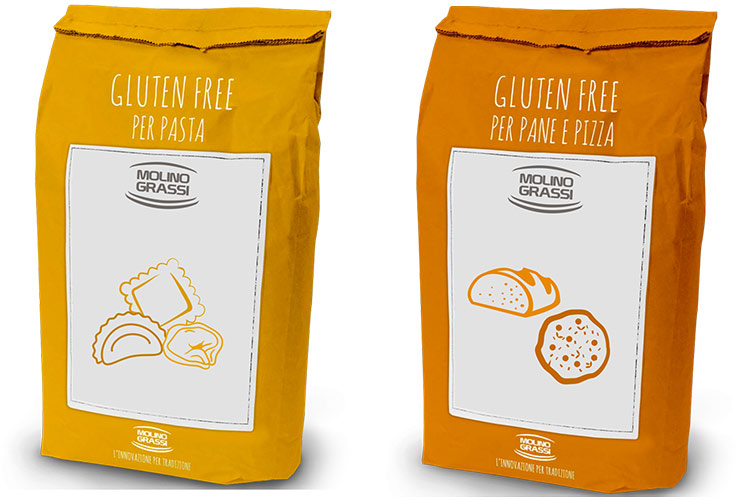 Farine per pane, pizza e pasta nella linea Gluten Free Molino Grassi