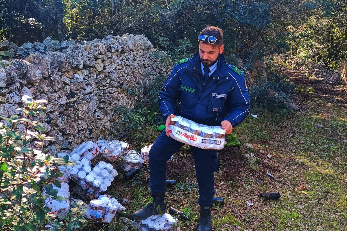 Michelangelo Schiavone e il ritrovamento di Nutella. Fonte: Facebook 