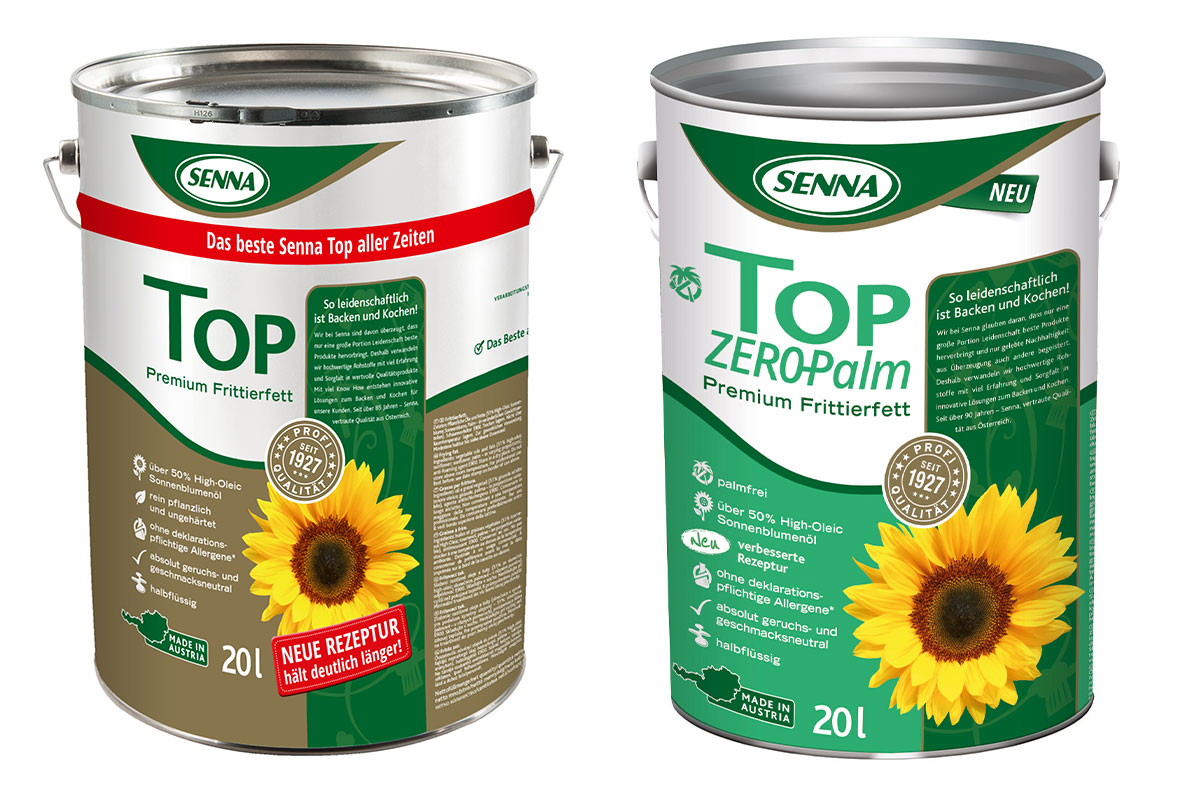 Senna Top e Senna Top Zero Palm Senna Top, qualit&agrave; professionale per una frittura impeccabile