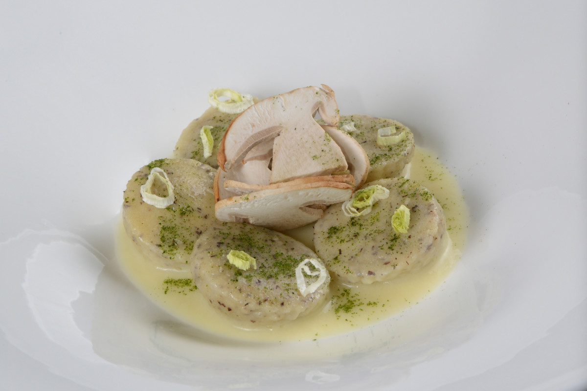 Polenta bianca ai porri