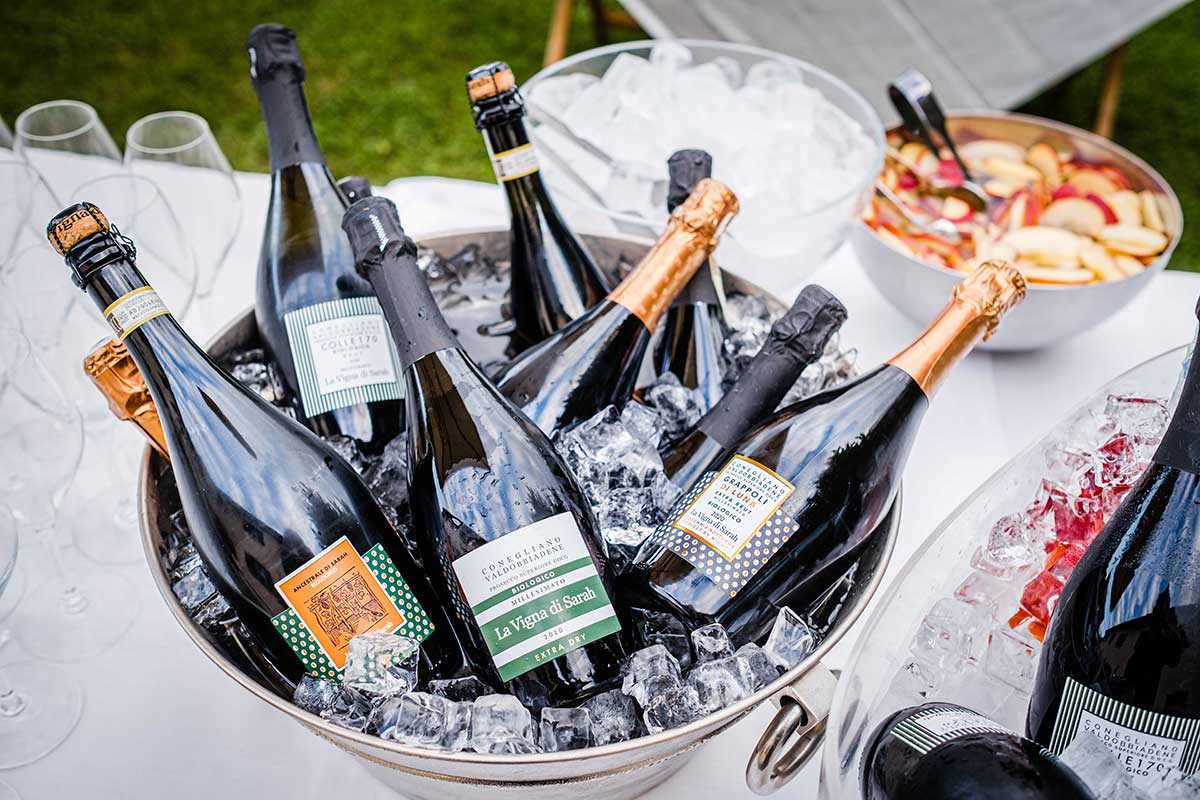 Una selezione di prosecco degustato durante l'evento Vino e sostenibilità, sulle Colline del Prosecco più spazio a biologico ed enoturismo