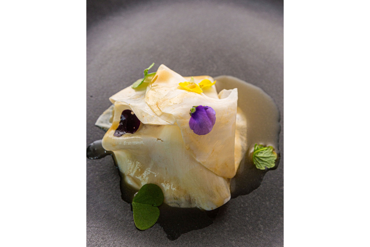 Sedano rapa, semi di zucca, levistico e mela verde Sapore di sale a Firenze una serata tra teatro e alta cucina