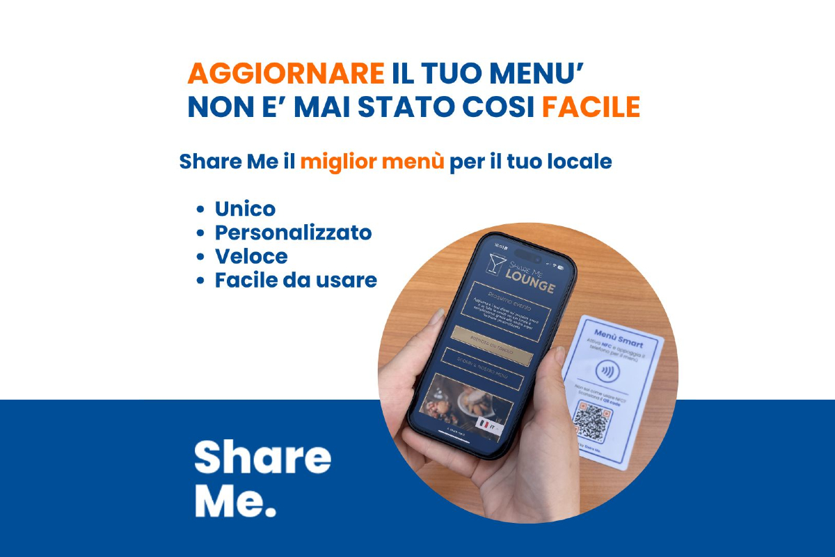 Con Share-Me il menu è sempre aggiornato in tempo reale e non ci sono sorprese