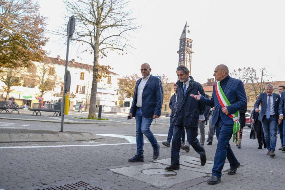 Attilio Fontana in visita Lomellina  Da Regione Lombardia 196 milioni per rilanciare la Lomellina