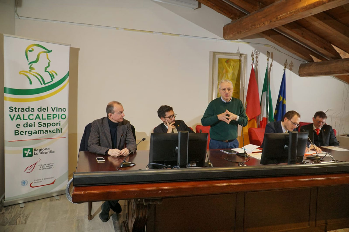 Giovanni Sanga, Davide Casati, Roberto Amaddeo, Giorgio Lazzari, Enrico Rota Enoturismo, bisogna fare squadra per promuovere il territorio