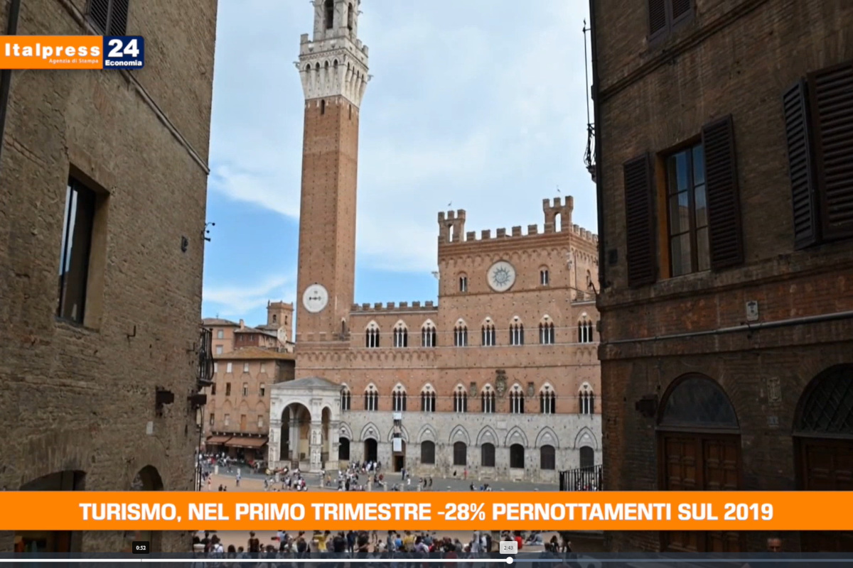 [TG Economia]: Turismo, nel primo trimestre -28% pernottamenti sul 2019