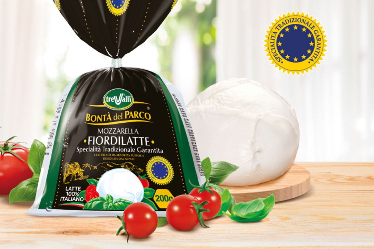 Mozzarella Fiordilatte TreValli Bontà del Parco Stg Nella Mozzarella TreValli tutta la bontà del latte dei monti Sibillini