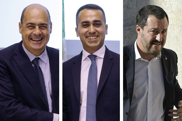 Nicola Zingaretti (Pd), Luigi Di Maio (M5s), Matteo Salvini (Lega) (Le attese di agricoltura e ospitalit&agrave; per il Governo che verr&agrave;)