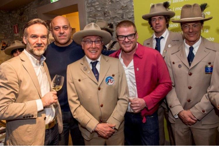 I cuochi inglesi con le Guide di Courmajeur