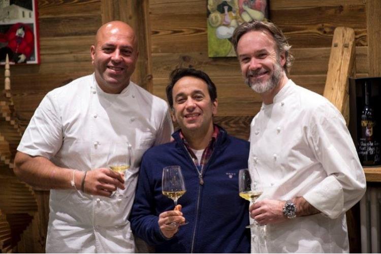 da sinistra: Sat Bains, Amin e Marcus Wareing